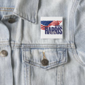 Stem Harris Verkiezing 2024 Vierkante Button 5,1 Cm (In situ)