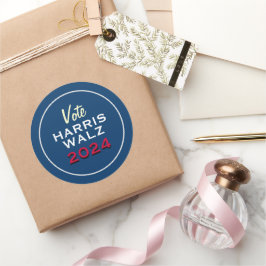 Stem HARRIS WALZ 2024 Campagne Ronde Sticker