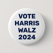 Stem Harris Walz 2024 Ronde Button 5,7 Cm (Voorkant)