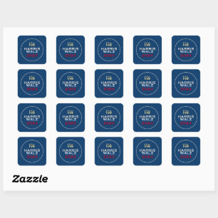 Stem Harris Walz 2024 Square Campaign Stickers