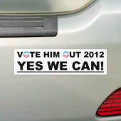 Stem hem uit bumpersticker (Op auto)