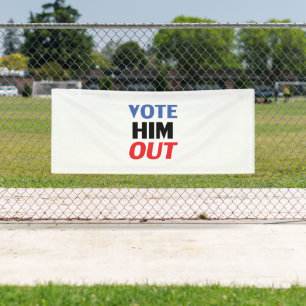 Stem Hem Uit rood wit en blauw moderne typografie Spandoek