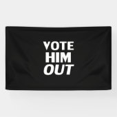 Stem Hem Uit zwart wit moderne gewaagde typografie Spandoek (Horizontaal)