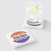 Stem hier stenen onderzetter (Zijkant)