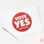 Stem Ja met uw aangepaste tekst Ronde Sticker (Envelop)