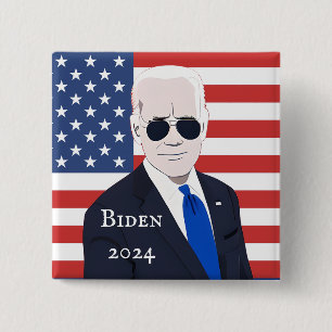 Stem Joe Biden Amerikaanse presidentsverkiezinge Vierkante Button 5,1 Cm