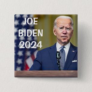 Stem Joe Biden Presidentsverkiezingen 2024 Vierkante Button 5,1 Cm