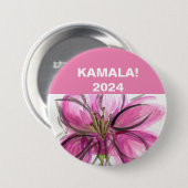 STEM! Kamala 2024 Ronde Button 7,6 Cm (Voorkant /achterkant)