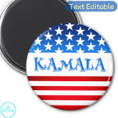 Stem Kamala Harris USA Vlag Typografie Aangepaste Magneet