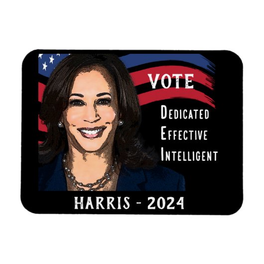 Stem Kamala Harris voor President 2024 Magneet (Horizontaal)