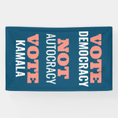 Stem Kamala niet autocratie Gepersonaliseerd Spandoek (Horizontaal)