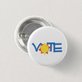 "Stem" Knop - met zon Ronde Button 3,2 Cm (Voorkant /achterkant)
