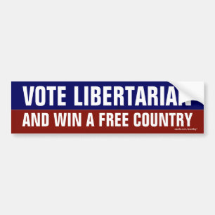 "Stem Libertarian en win a free country" Bumpersticker