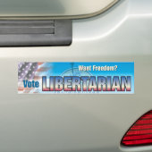 Stem Libertarisch Bumpersticker (Op auto)