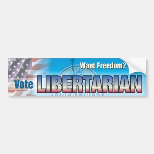 Stem Libertarisch Bumpersticker (Voorkant)