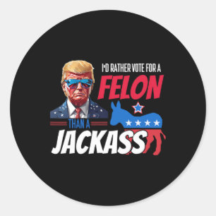 Stem liever op een misdadiger dan op een Jack Dona Ronde Sticker