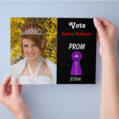 Stem me voor Prom Queen (Paars) Flyer (Hand)
