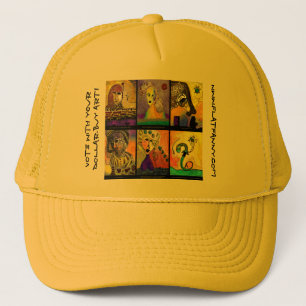 Stem met je dollar... koop kunst trucker pet
