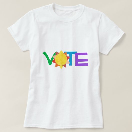 Stem met Sun / Leuk om te gaan stemmen / Stem met T-shirt (Design voorkant)