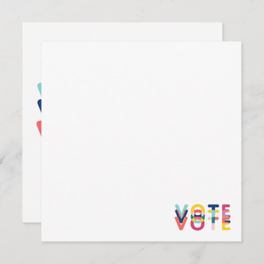 Stem Multicolour Gift Rainbow Moderne Note Kaarten (Voorkant / Achterkant)