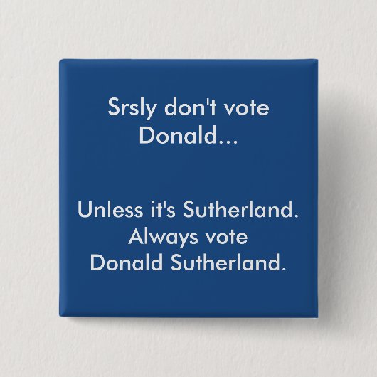 Stem niet op Donald Button (Voorkant)