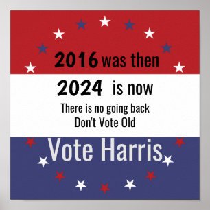 Stem niet op Old Vote Harris Poster