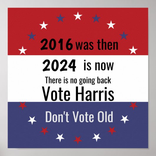 Stem niet op Old Vote Harris v3 Poster (Voorkant)