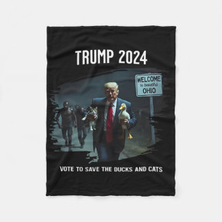 Stem om de eend en katten te redden Trump Presiden Fleece Deken