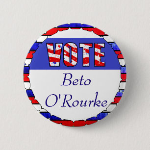 Stem op Beto O'Rourke 2020 Verkiezingen Ronde Button 5,7 Cm