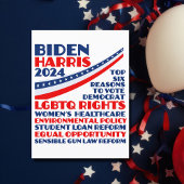 Stem op Biden Harris 2024 verkiezingsplatform Briefkaart