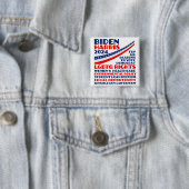 Stem op Biden Harris 2024 verkiezingsplatform Vierkante Button 5,1 Cm (In situ)