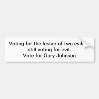 Stem op Gary Johnson Bumpersticker