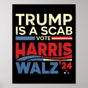Stem op Harris 2024 Trump is een schurk stem Harri Poster