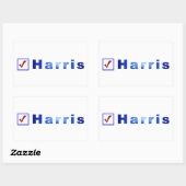 Stem op Harris Red Check in Blue Box Stickers (Vel)
