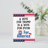 Stem op het Amerikaanse Briefkaart (Staand voorkant)