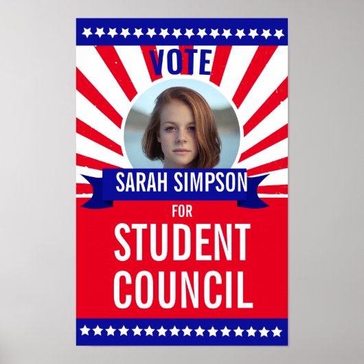 Stem op het President: Studentenraadsverkiezingen Poster (Voorkant)