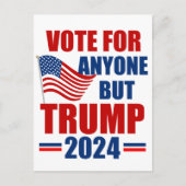 Stem op iedereen behalve Trump 2024 Amerikaanse ve Briefkaart (Voorkant)