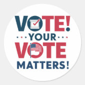 Stem op je stem als Sticker (Voorkant)