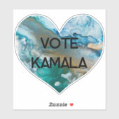 Stem op Kamala Blue Alcohol Inks Heart Sticker (Vel)
