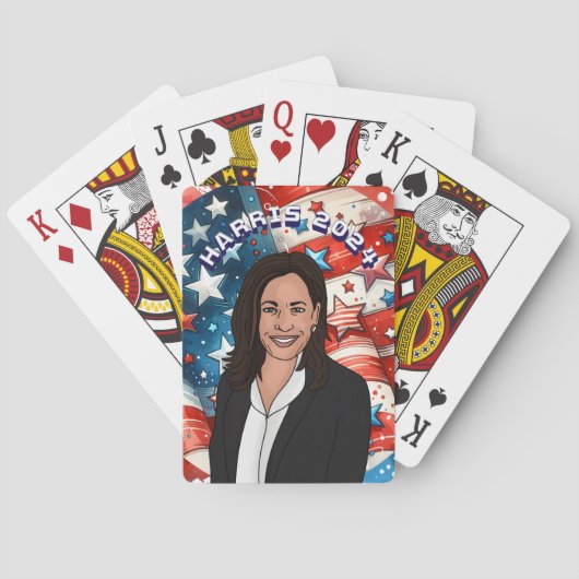 Stem op Kamala Harris 2024 Pokerkaarten (Achterkant)