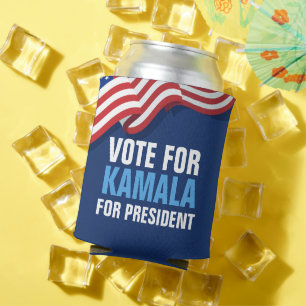 Stem op Kamala Harris voor President Blue Election Blikjeskoeler