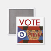 Stem op Obama Square Magnet Magneet (Voorkant / Achterkant)