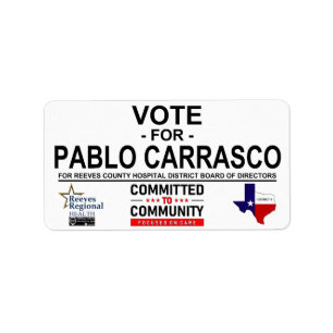 Stem op Pablo Carrasco Etiket