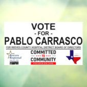 Stem op Pablo Carrasco Raamsticker (Vel 3)