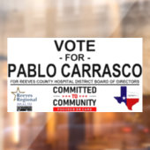 Stem op Pablo Carrasco Raamsticker (Vel 2)