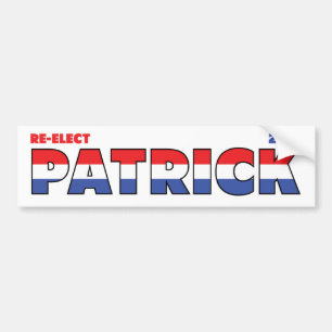 Stem op Patrick 2010 Verkiezingen Rood Wit en Blau Bumpersticker