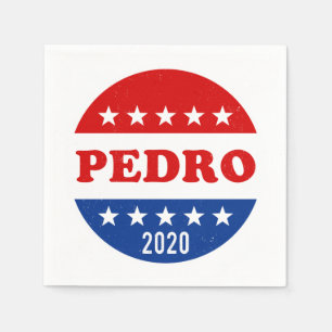 Stem op Pedro in 2020 Funny Voter Button Servet