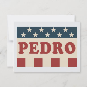 Stem op Pedro Klassieke Vintage Retro Campagne Briefkaart