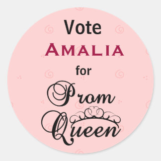 Stem op Prom Queen Ronde Sticker