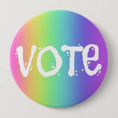 Stem op Rainbow Campaign-Button Ronde Button 4,0 Cm (Voorkant)